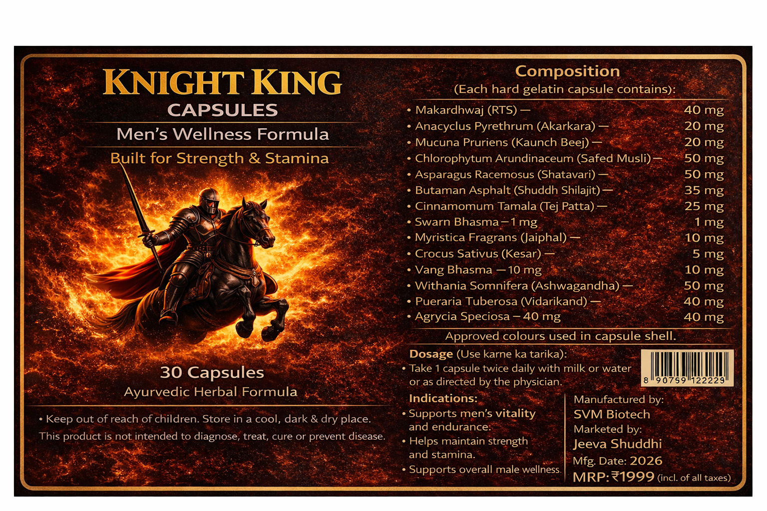 Kinght King Ayurvedic Energy & Vitality Capsules